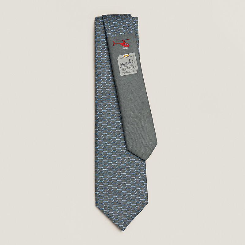 Landing H tie - Grey | Hermès Saudi Arabia